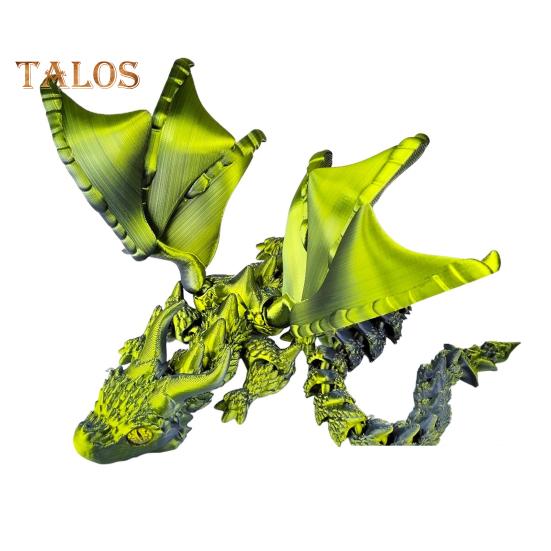 

3D-печатный дракон, шарнирный дракон с крыльями, гибкий дракон, настольная игрушка для снятия стресса у домашних животных, декор для домашнего офиса