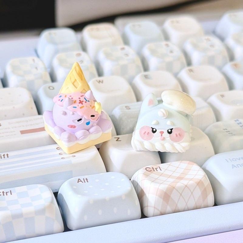 Anime Eggshell Series Keycap Original Cute Cartoon  Resin Mechanical Keyboard Keycap Esc Exquisite Decoration Gift