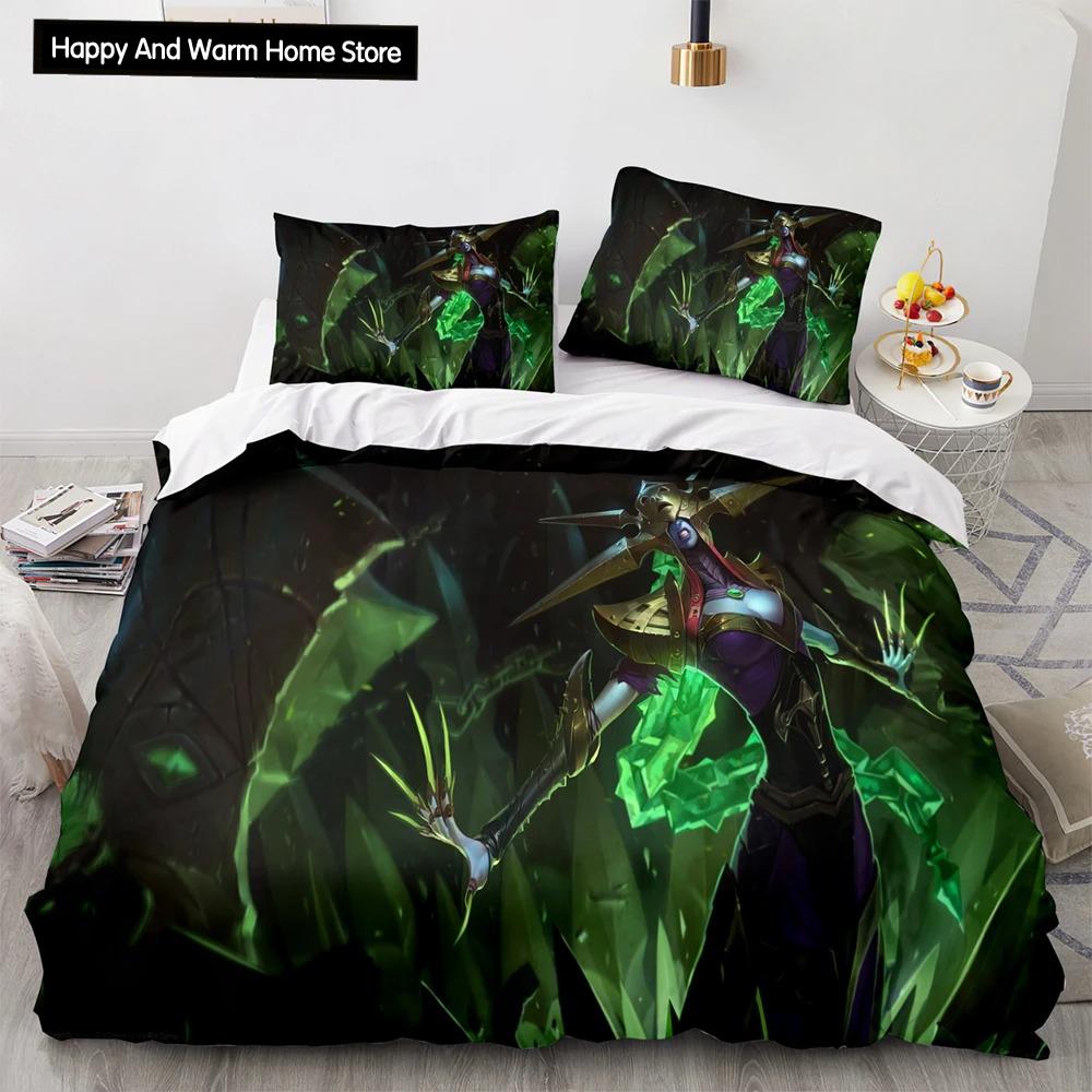 3D Print League Of Heroes Bedding Collection Single Twin Full Queen King Size Game Anime Bed Collection Aldult Boys Bedroom Duvet Cover Collections