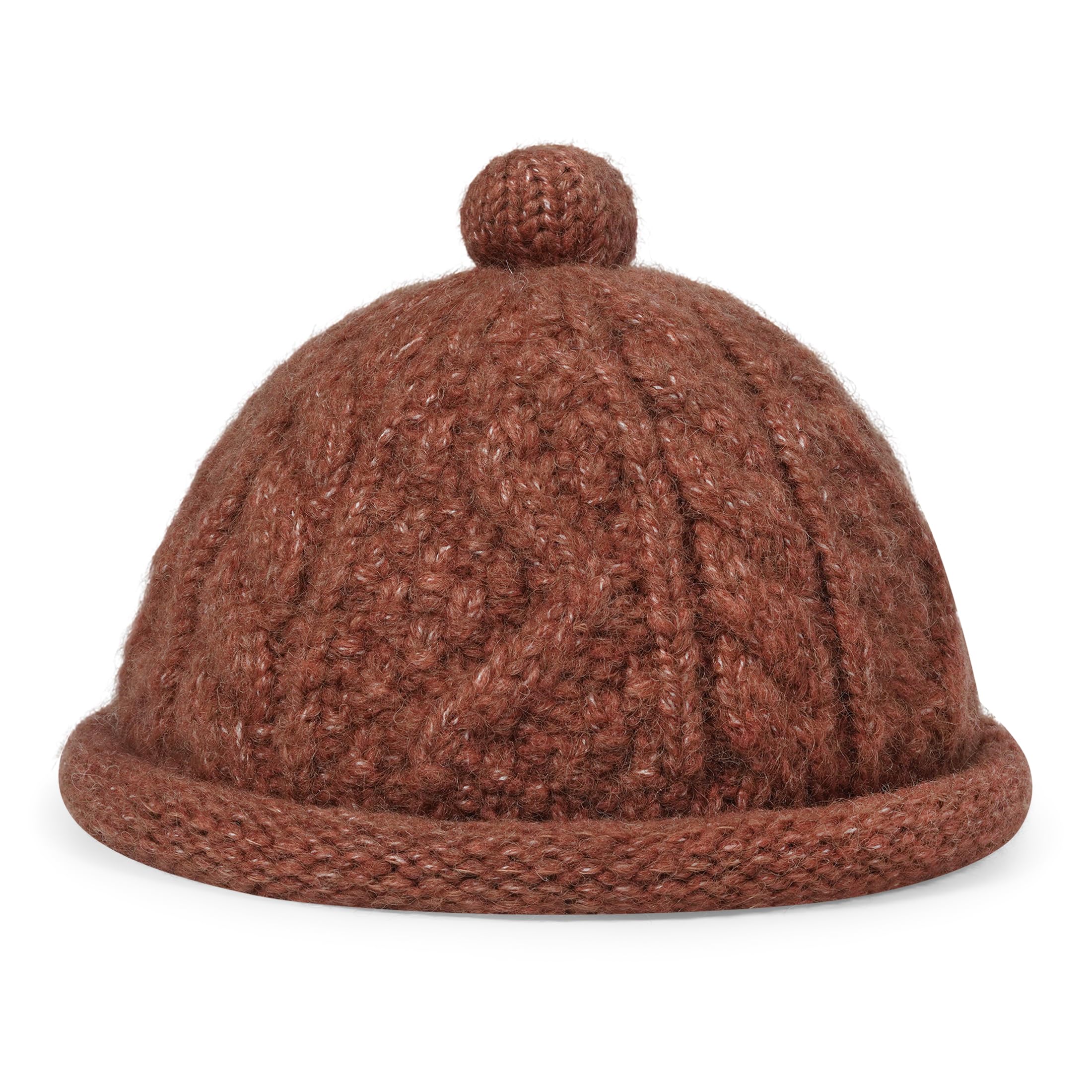 

CROOGO Милая вязаная шапка без полей с отворотом на осень и теплая шерстяная, идеально подходит для улицы и шапка цвета жженого апельсина, зима, бини, унисекс, круглая, без полей, для путешествий,