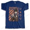 Zhongli Genshin Impact T Shirt for Unisex Soft Cotton Tees Tops Anime Game Tshirts Short Sleeved Urban Harajuku Tshirt Gift