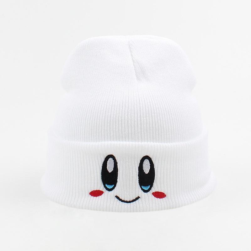 Fashionable Embroidered Eye Knit Hat With Cute Smiley Face Winter Warmth Women's Cap