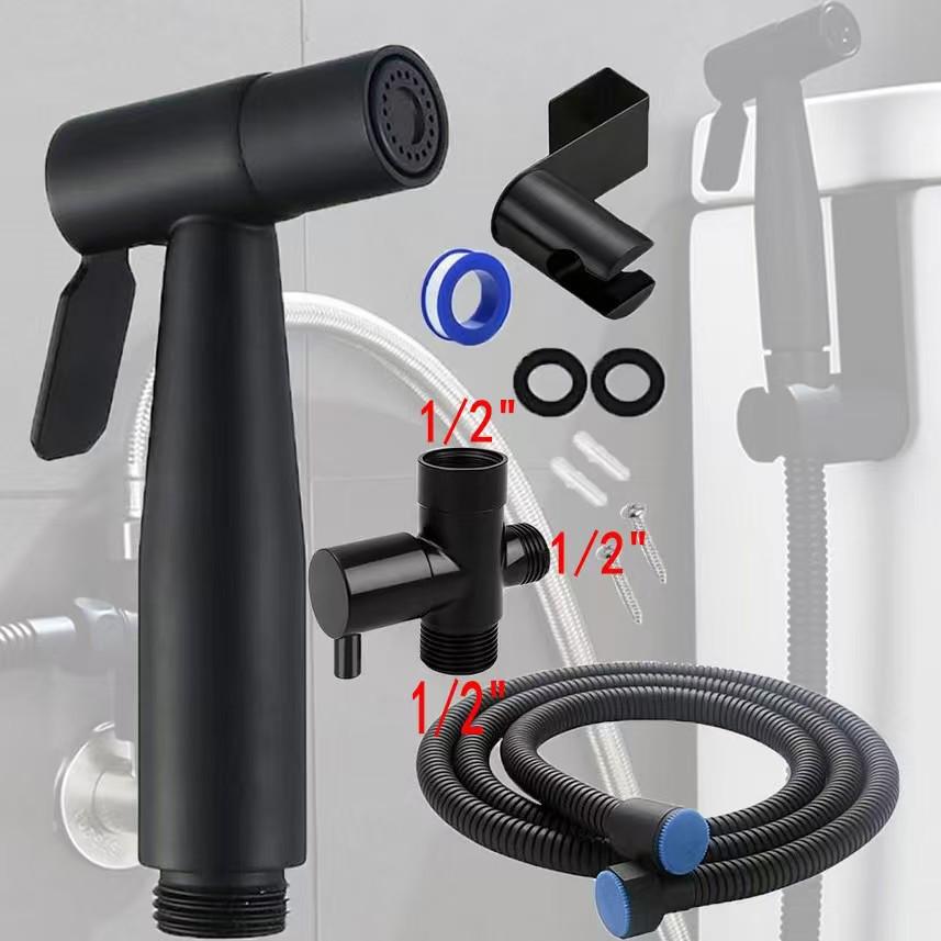 High-Pressure Bidet Sprayer Set with Stainless Steel Valve