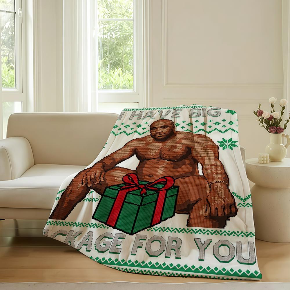 Funny print B Barry Wood Blanket For Sofa Office Bed Plane Travel Sleep Read Relax Camping Soft And Warm