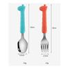 Dww-A Spoon + Fork + Box Set (Berlin Blue) Children's Tableware Learning Chopsticks Eating Learning Spoon Fork Baby Training Chopsticks Portable Box S