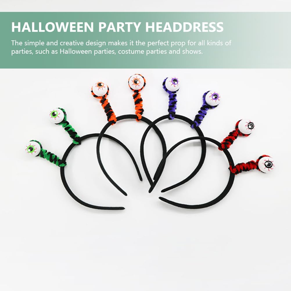Lurrose 4-Piece Halloween Headbands, Lightweight and Comfortable Headpieces with Eye-catching Designs, Fun Party Hair Accessories, and Photo Props