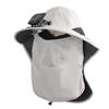 Polyester Solar Powered Fan Hat Neck Cover Breathable Mesh Fisherman Hat Wide Brim Sun Protection Visor Fan Sunscreen Cap
