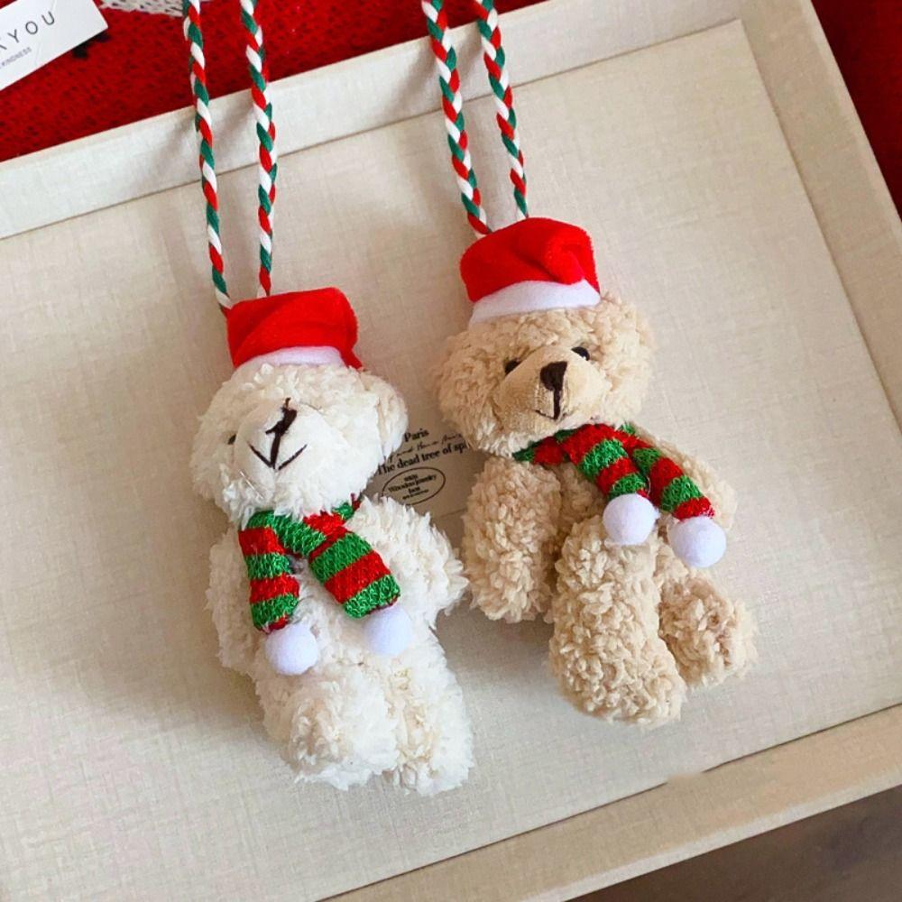 Plush Doll Christmas Necklace Lanyard Long Necklace Cute Sweater Chain Pendant  Girl