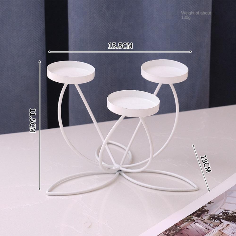 Decor Candlestick Holder Iron Table Decoration Modern Candle Stand  Home