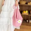 New Large Capacity Knitted Shoulder Bag Flower Summer Beach Leisure Vacation Beach Bag Women's Daily Shopper Totes