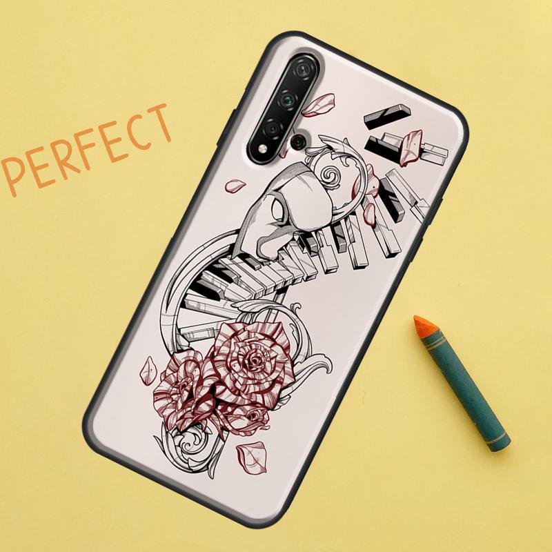 Musical Music Note For Huawei Nova Y91 Y70 Y72 Y73 Y60 Y90 Y61 8i 7i 11i 12i 12s 9 10 SE P20 P30 P40 Lite Case