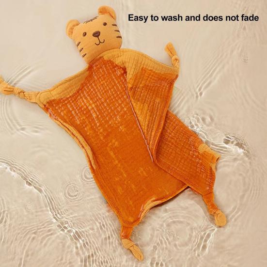 Animal Loveys for Babies Soothing Towel Muslin Security Blanket Panda Rabbit Self-Soothing Anti-Drop Towel for Sleeping Newborns