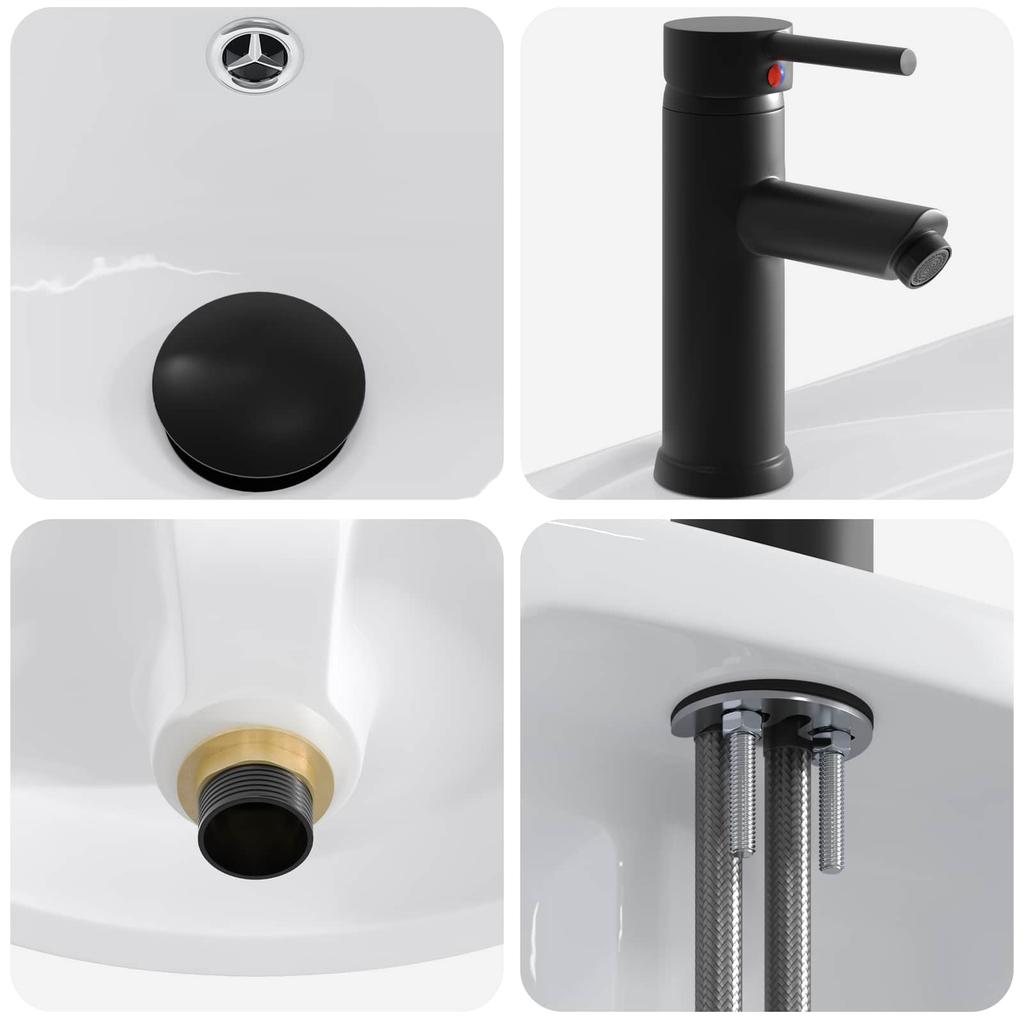 Bathroom Furniture Set Sonoma Oak Engineered Wood