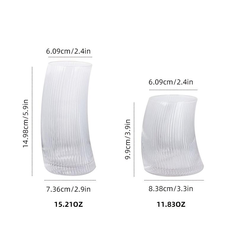 

450 мл/300 мл стеклянный стакан в форме паруса, вращающийся вертикальный, прозрачный, для чая, сока, пивной банки, чашки для молочных напитков, кружка для завтрака, посуда для напитков 300ml белый