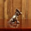Retro Kupfer Skulptur Messing Welpe Messing Ornamente Niedlicher Hund Antikes Schreibtischornament Teetier Mini Handwerk Heimdekoration Geschenk