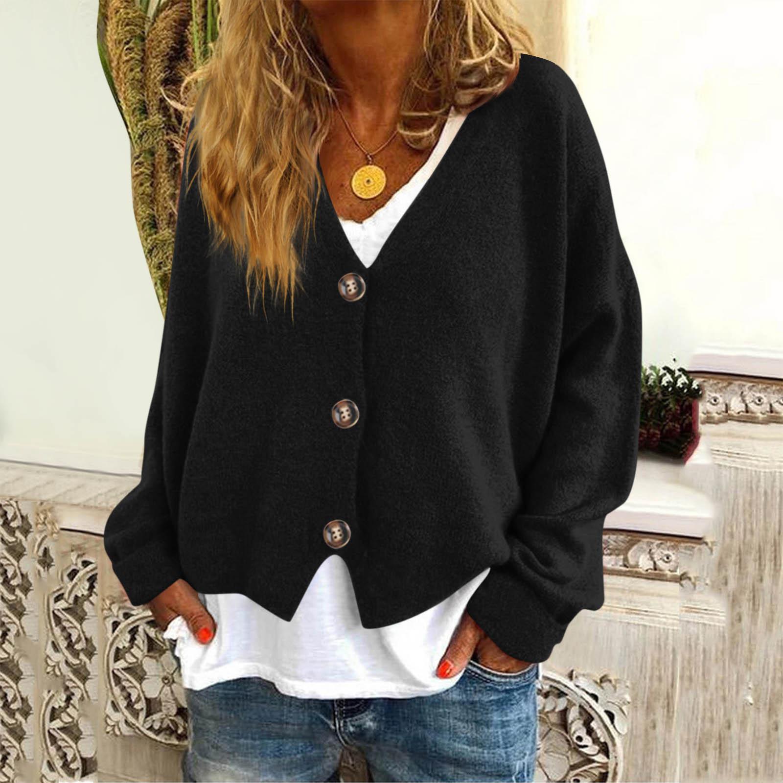 

Женская мода с длинным рукавом, рождественский принт «Снеговик-снежинка», куртка, кардиган L чёрный