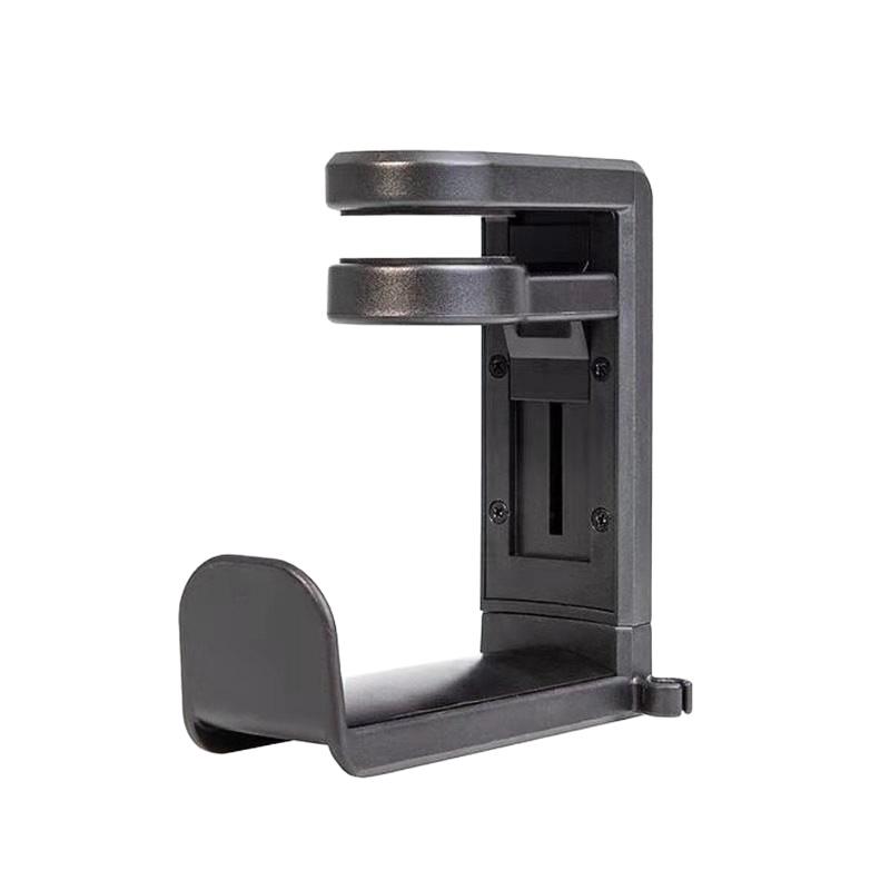 Suport pentru căști rotativ la 360°, fără perforare, cu clemă de masă