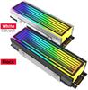 PARTSYN ARGB NVMe M.2 SSD 2280 Memory Heatsink Radiator with Infinity Lens, Addressable RGB 16.8 Million Colors, 5V 3-pin (Silver)