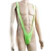 Mankini Solid Color/Leopard Print Stretchy Sexy Men Solid Color Sling Swimsuit for Summer