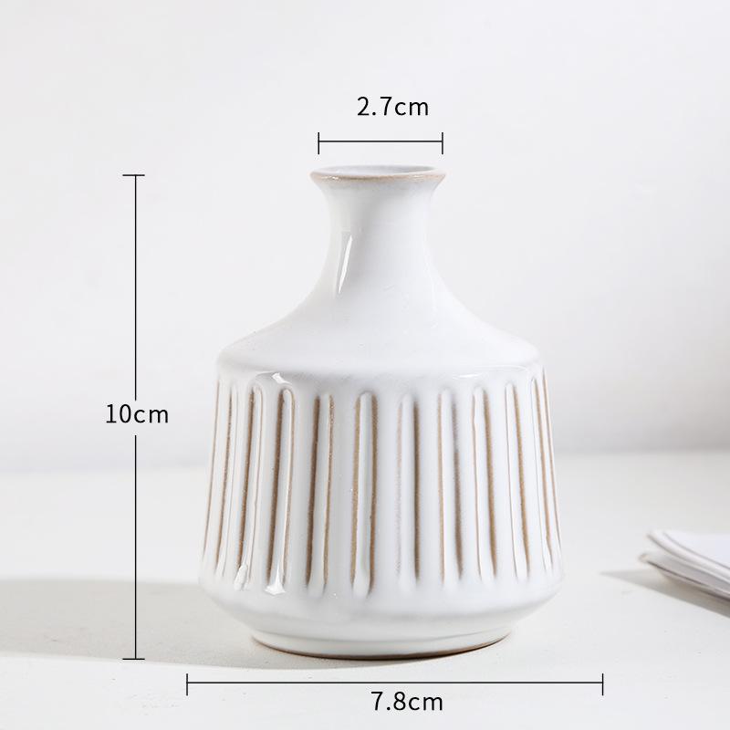 Creative Mini Flower Arrangement Ceramic Vase Aromatherapy Bottle Crafts Ornaments Ceramic Vase Countertop Aesthetic Decoration