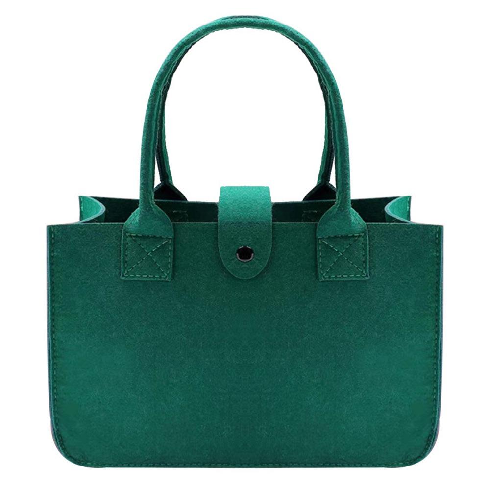 New Women Bag Felt Cloth HandBag Female Large Capacity Totes Ladies Solid Color Travel Shopping Bags Purses