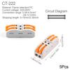 Mini Quick Wire Conductor Connector Universal Compact 2/3 Pin Splicing Push-inTerminal Block 1 in multiple out with fixing Hole