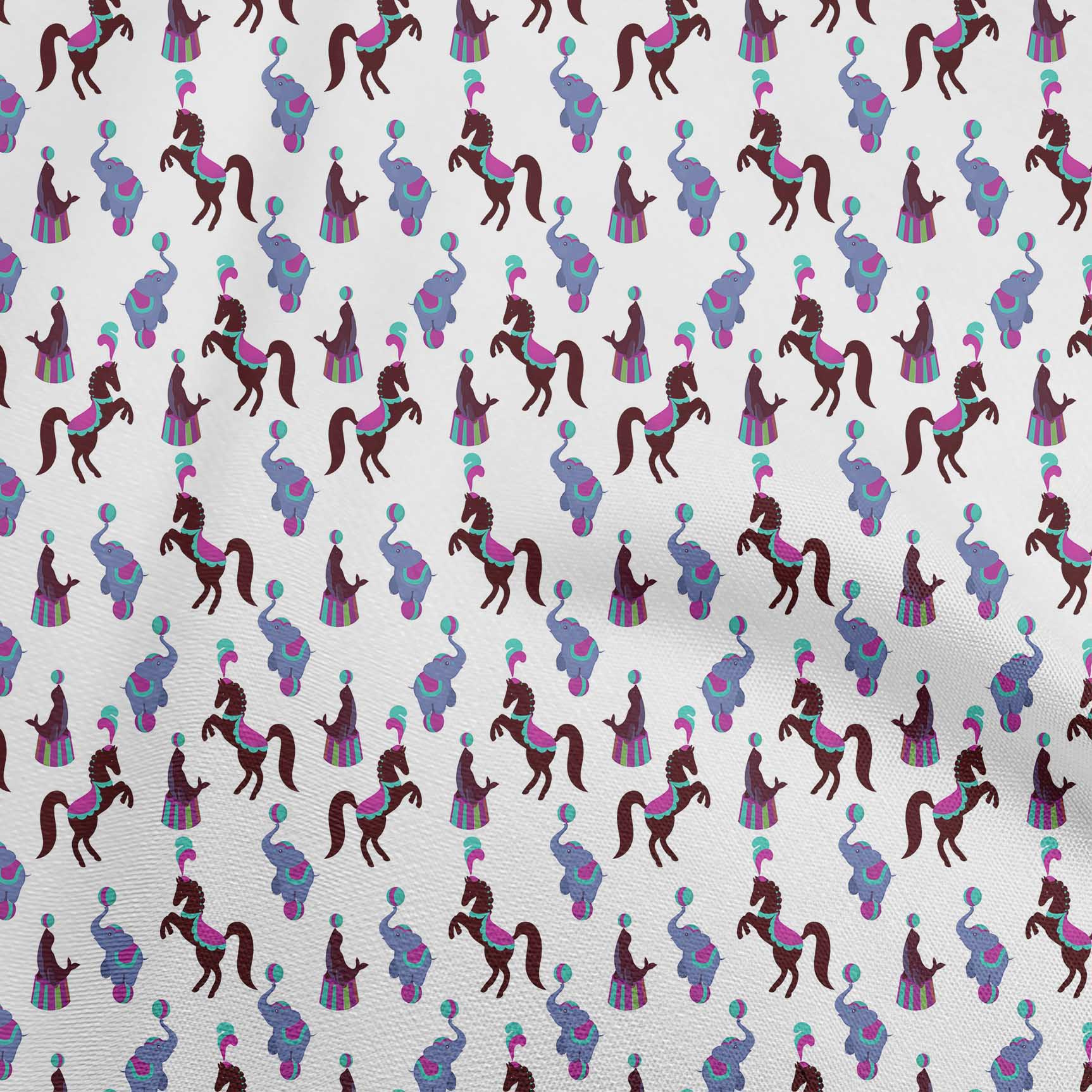 

OneOone Cotton Flex Світло-жовта тканина Circus Sewing Ремісничі проекти Друк на тканині 40 дюймів 42 Inch Wide - Viscose Chiffon білий