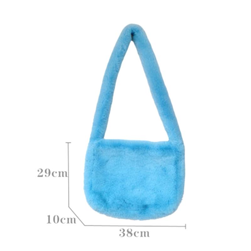 Nepbont Tote Bag voor Dames Winter Pluche Schoudertas Pluizige Messenger Bag Vrouwen Zachte Pluizige Handtassen Shopper Bucket Hobo Bag MIT