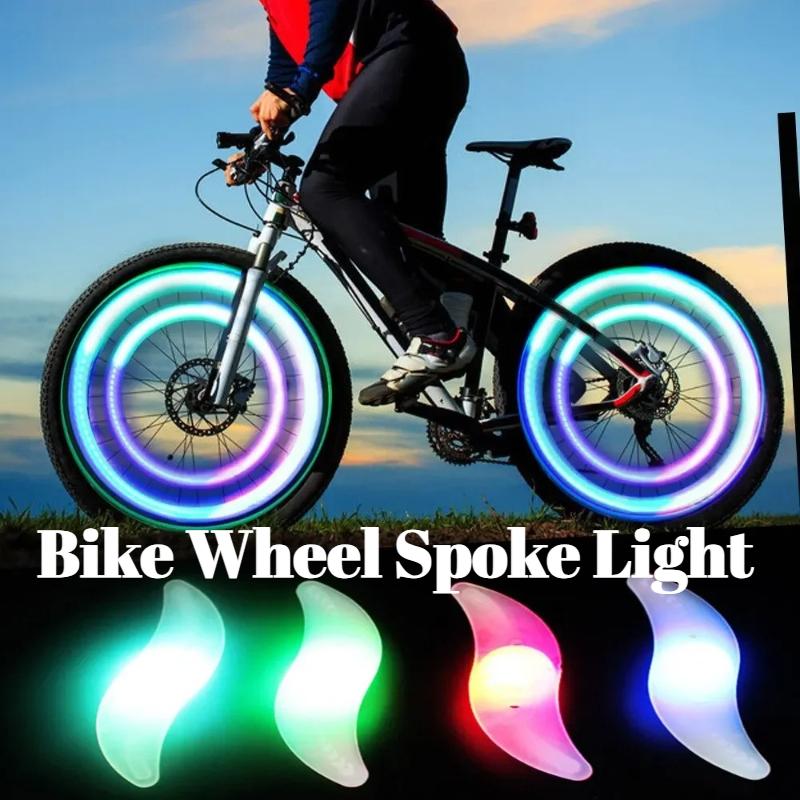 Colorful Bicycle Wheel Spoke Lights, Waterproof LED Tire Flash Lights, Safety Warning Lamp for MTB & Balance Bike Cycling