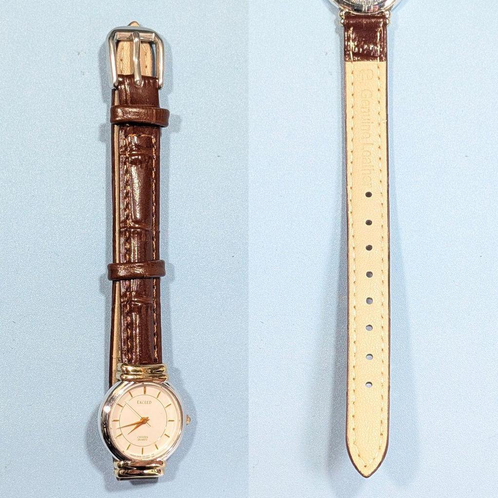 Used CITIZEN EXCEED Ladies' Battery and Belt Replaced, Working Condition B-27
