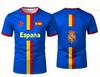 Fashion Spanish Flag Graphic Football T Shirts Summer Trendy National Emblem 3D Printed Jersey Cool Streetwear Oversized Tees