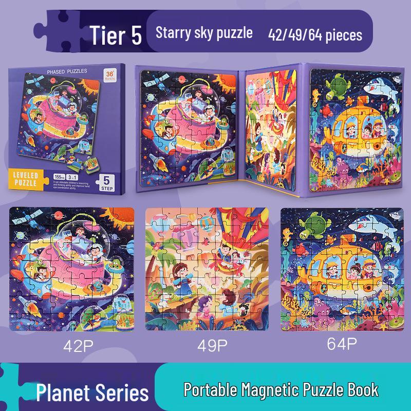 Wooden Jigsaw Puzzle Toy - 9 To 100 Pieces, Children's Early Education & Matching Game