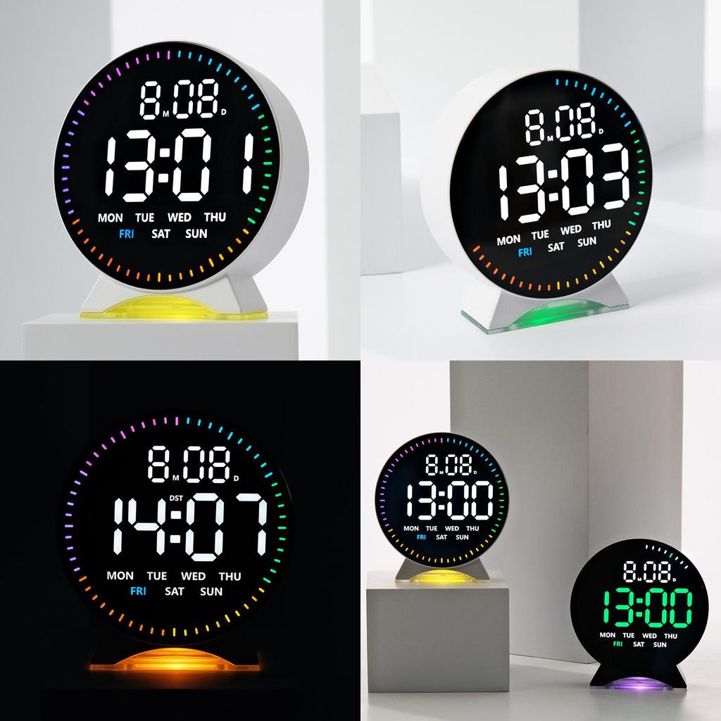 Modern Minimalist Led Alarm Clock With Night Light And Calendar For Bedroom Decor