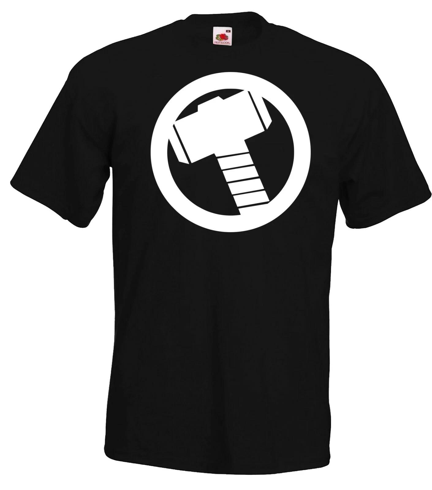 

Youth Designz Thor Hammer Men s T-Shirt Logo Hulk Captain America Ironman Comic S