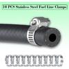 5/16 Inch ID Fuel Line Hose, J30R9 NBR Rubber Push Lock Hose High-Pressure 300PSI Gasoline Tube with 10 PCS SS Clamps for Fuel Systems Engines 10FT