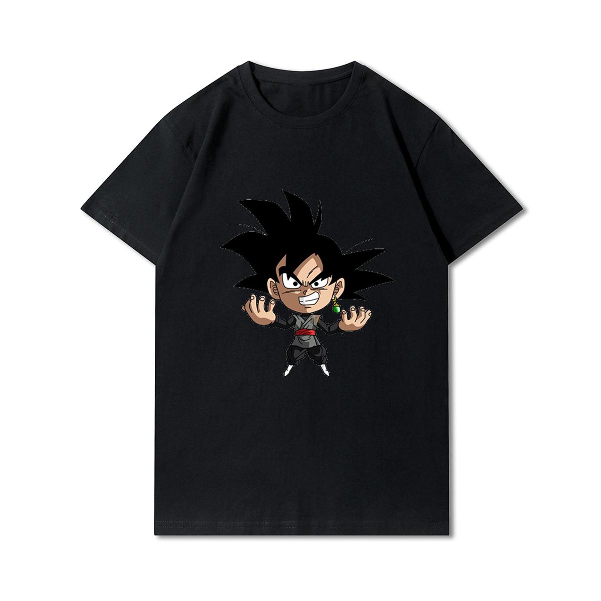 

Плюс размер S-3XL аниме Dragon Ball печатные мужские футболки с круглым вырезом хлопковые топы летние повседневные черные футболки 3XL