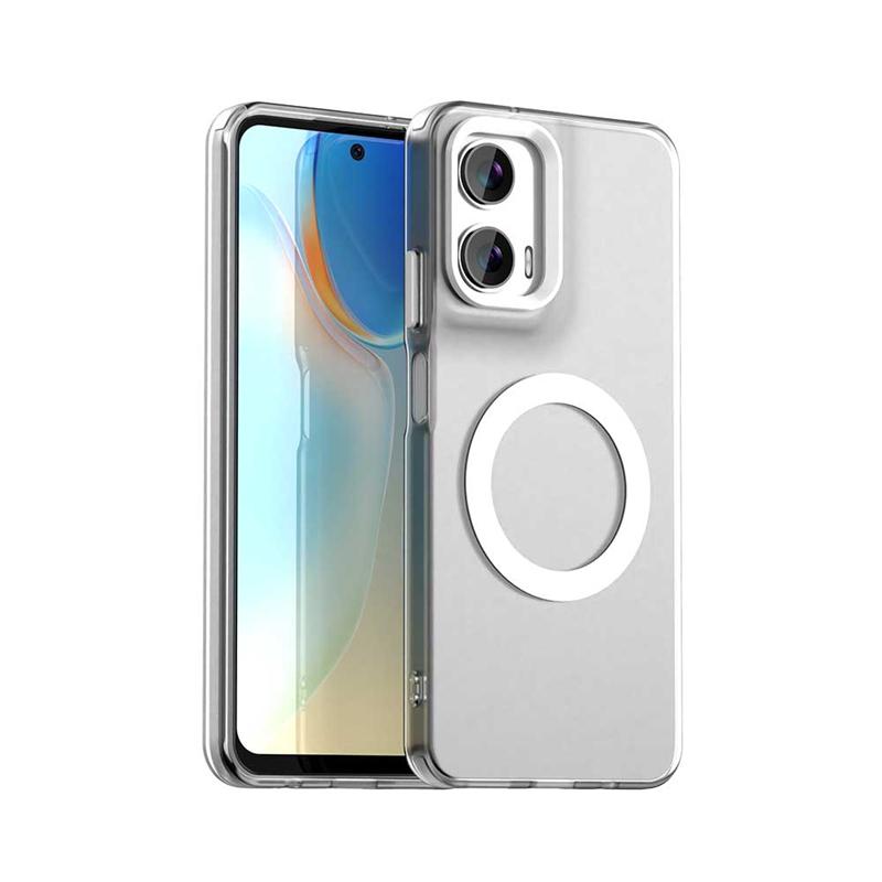 Transparent Case For Motorola Moto G35 Case Moto G35 G 35 5G Magnetic Adsorption Wireless Charge Back Cover For Moto G35 Case