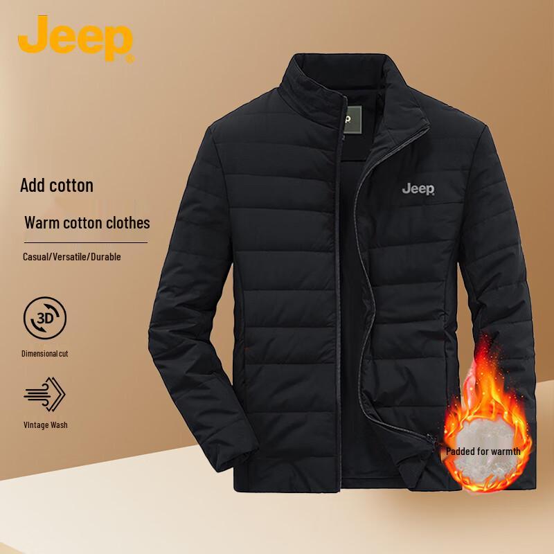 

JEEP Men s Plush-Lined Warm Windproof Padded Jacket 3XL