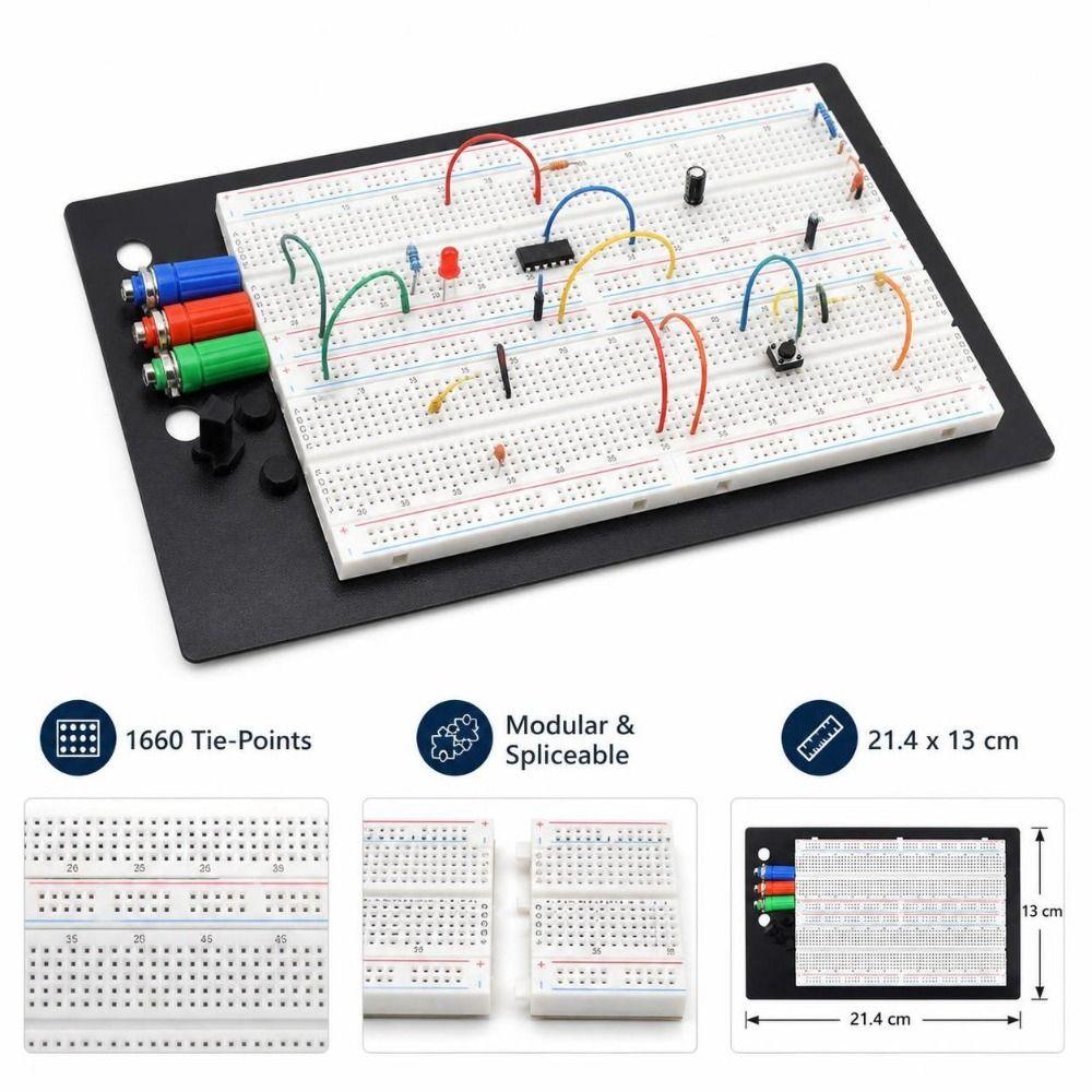 1660pts Solderless Breadboard 4 Bus Strips Electronic Circuit Board Bread Board Kit Electronics