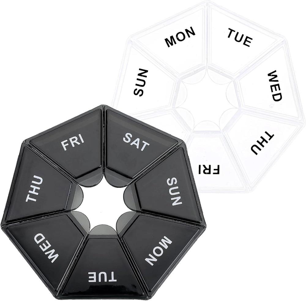 New Hot Mini Portable Travel Weekly 7 Grids Pill Case Box Organizer Tablet Holder Storage Container for Vitamin Medicine FishOil