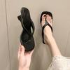 Fashion Brand Wedge Heel Slipper Slides Women Clip Toe Flip Flops Narrow Band Sandals Shoes Casual Female Slipper
