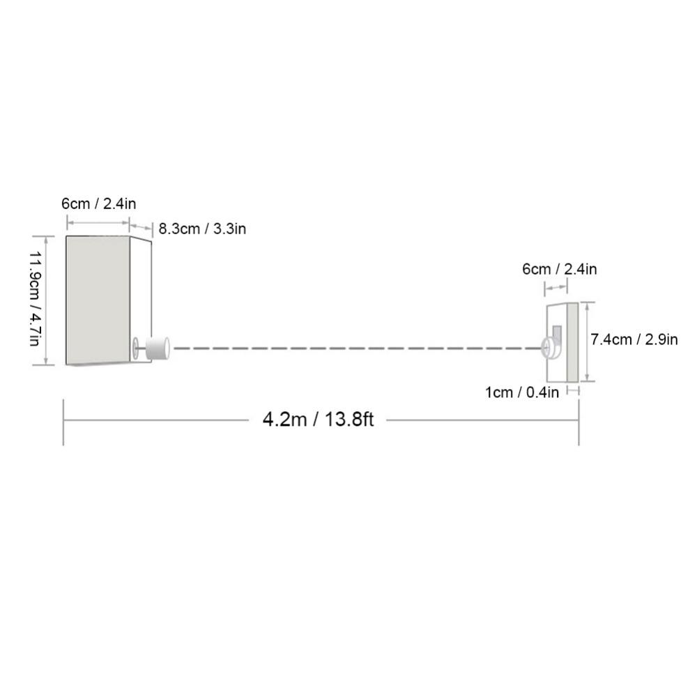 Gold Pink Retractable Clothesline Stainless Steel  ABS Steel Rope Clothesline  Indoor Outdoor