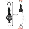 Retractable Rope Carabiner Keychain Telescopic Paracord Braided Keychain Backpack Buckle Outdoor Carabiner Hook Durable