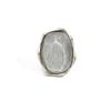 SHIXIN Vintage Blue Water Ripple Gemstone Resin Finger Ring Women Hyperbole Trendy Geometric Alloy Ring Jewelry Accessories Gift