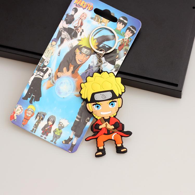 Double-Sided Naruto & Kakashi Soft Rubber Keychain Ornament