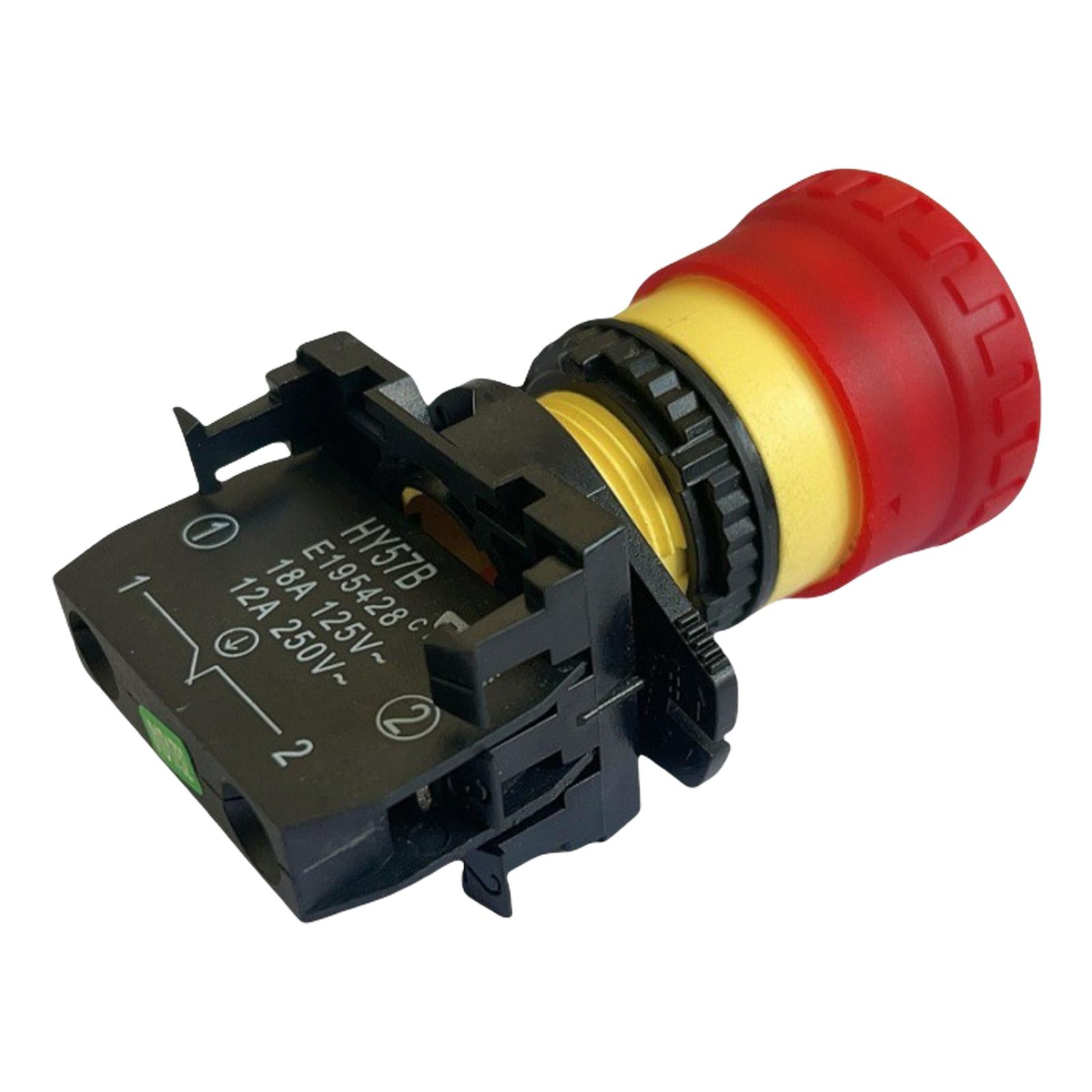 

HY57B Emergency Stop Push Button Switches Round Industrial Pushbutton Switches for Machinery Equipment Enduring 1
