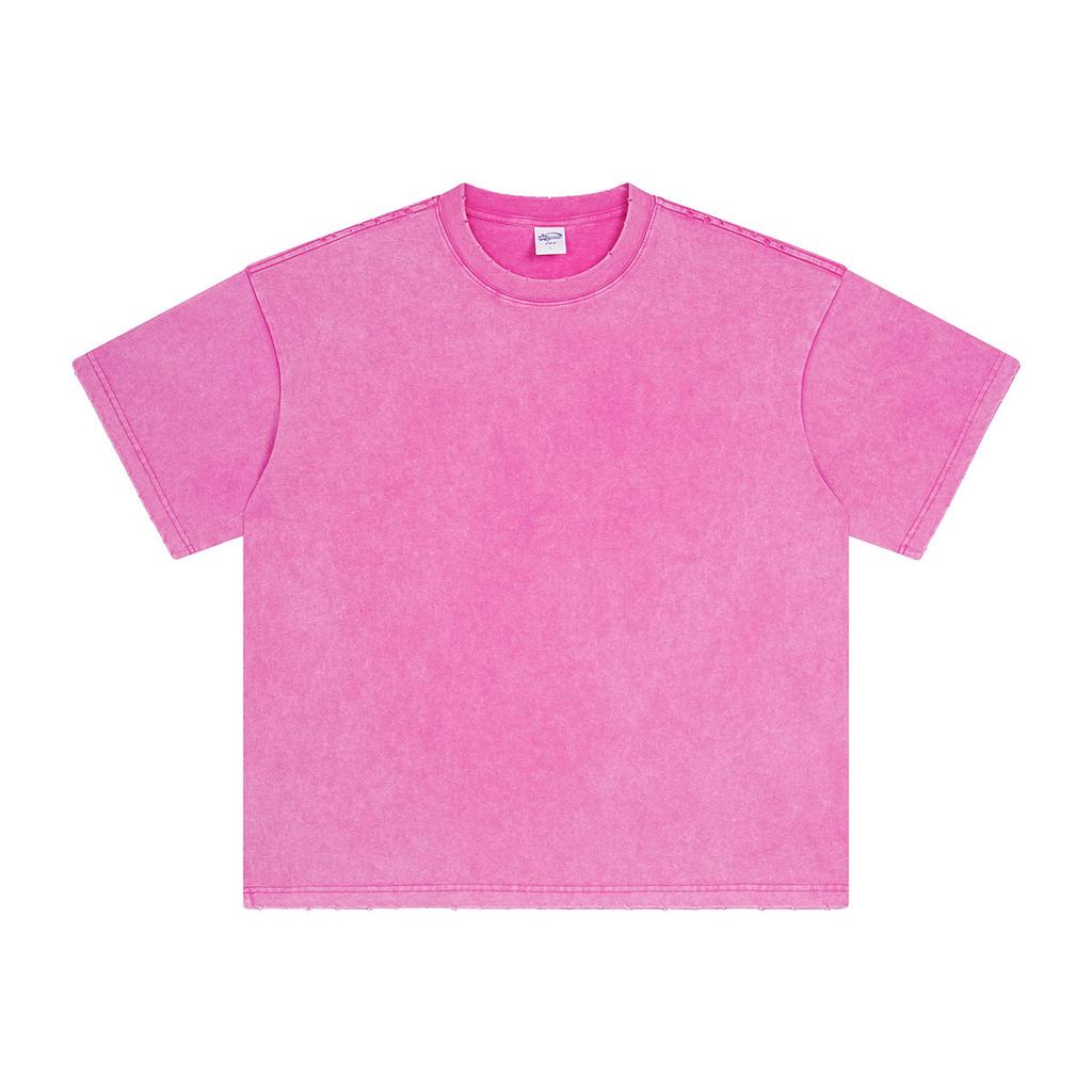 T-shirt délavé 100 % coton 275 g/m², motif personnalisé, pour homme