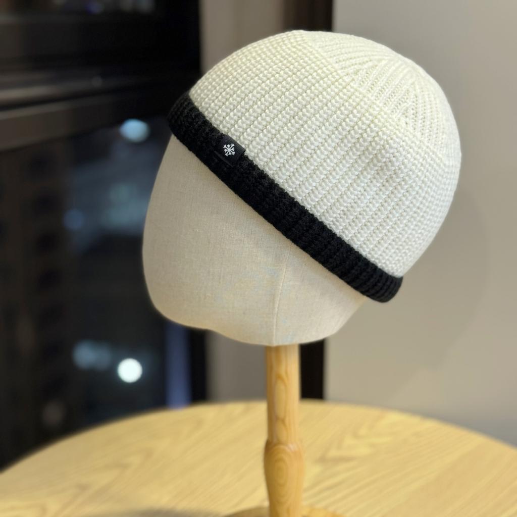 Landlord Knitted Hat for Men and Women Short Watermelon Woolen Hat Dome Cold Hat Autumn and Winter Warm Casual Pullover Melon Skin Hat