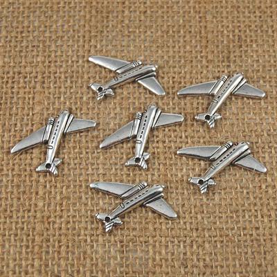 10pcs Vintage Aircraft Plane Charms Pendants Craft DIY Jewelry Making
