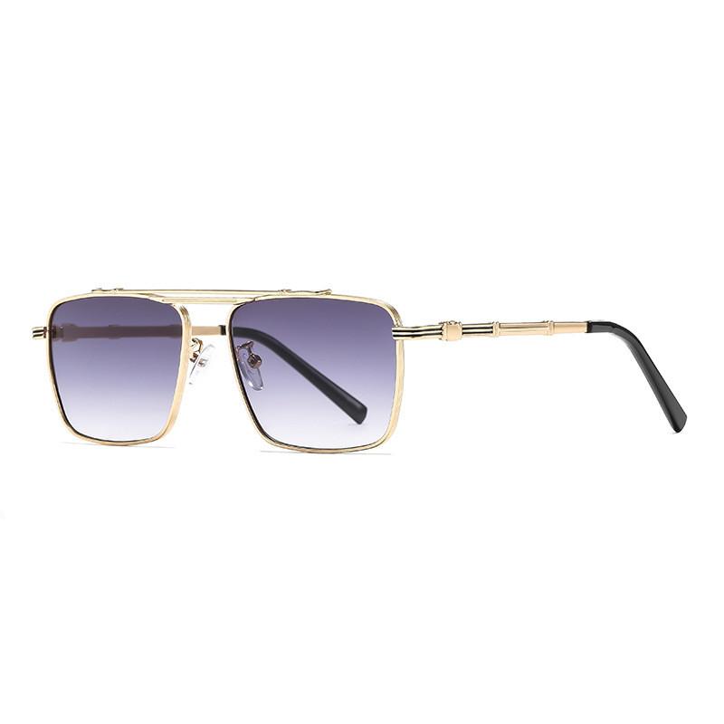 Retro Square Metal Sunglasses For Men Women Uv400 Protection Sunblock Outdoor Sport